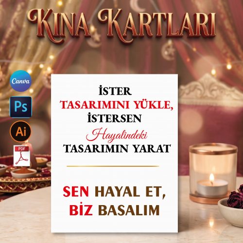 Tasarım Kartlar Kına Kartı Tasarla - Yaren Davetiye
