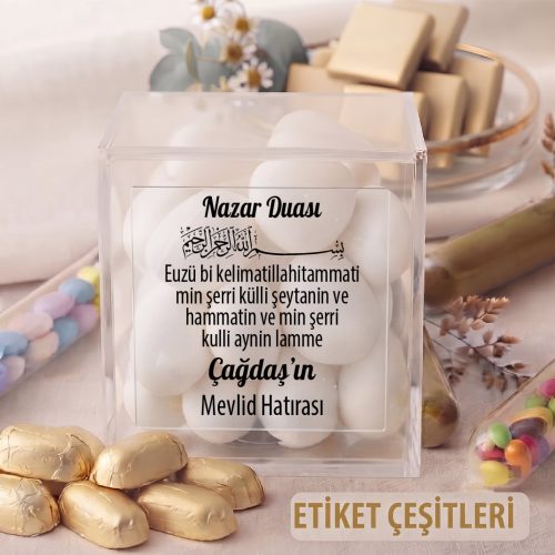 Kare Şeffaf Etiket 548 Kare Şeffaf Etiket 548 - Nazar Duası Tasarımı - Otuz9 Reklam
