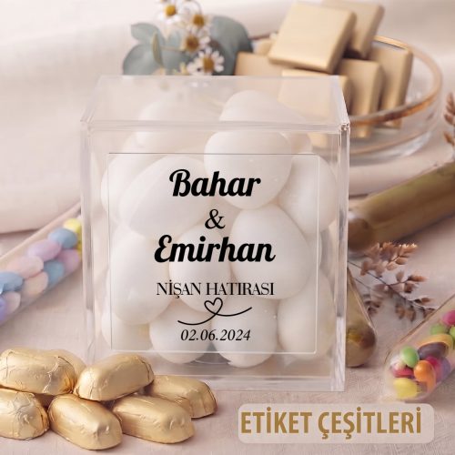 Kare Şeffaf Etiket 500 Hediyelik Şeffaf Etiket - Otuz9 Reklam
