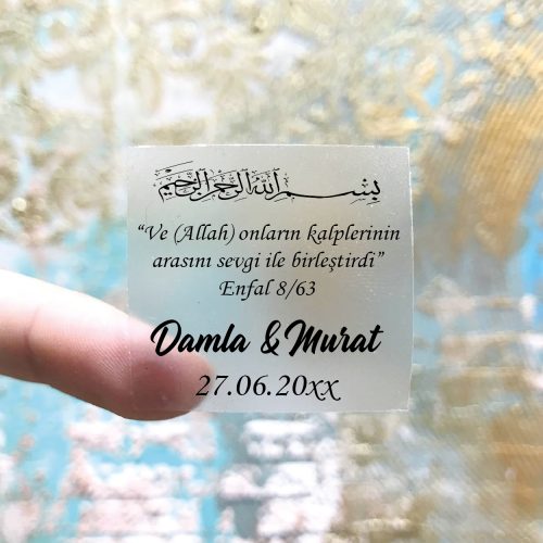 Kare Şeffaf Etiket 544 Kare Şeffaf Etiket 544 - Dua - Ayet Tasarım - Yaren Davetiye
