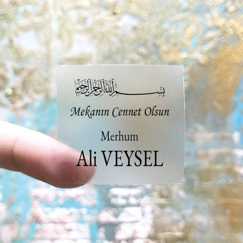 Şeffaf Sticker Merhum Etiket - Otuz9 Reklam