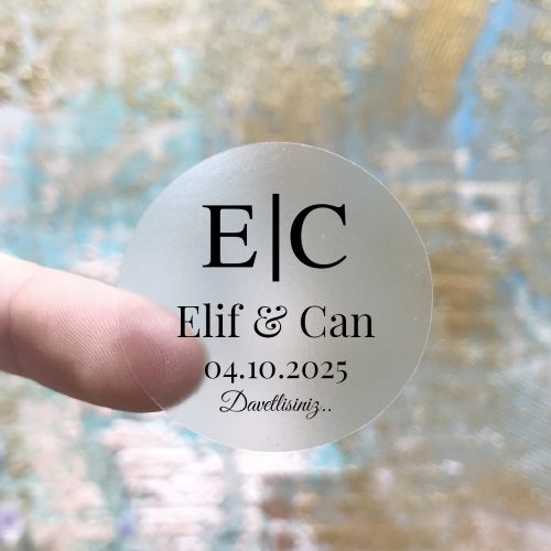 Madlen Çikolata Etiketi Hediyelik Şeffaf Etiket - Otuz9 Reklam