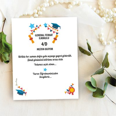 Takı Kartı 130 - Mezuniyet Hatırası Hediyelik Kart