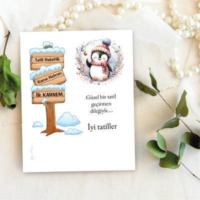Takı Kartı 143 - Ara Tatil Karne Hediyesi Bileklik Kartı