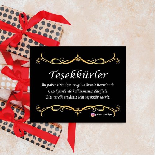 Teşekkür Kartı - Otuz9 Reklam