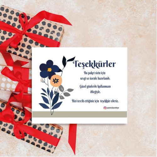 Teşekkür Kartı - Otuz9 Reklam