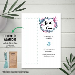 Hediyelik Kartı 0001 - Düğün, Nişan, Söz Anahtarlık Kartı