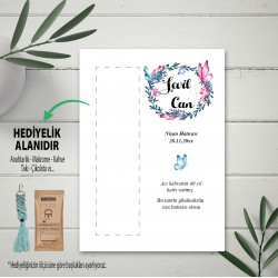 Hediyelik Kartı 0001 - Düğün, Nişan, Söz Anahtarlık Kartı