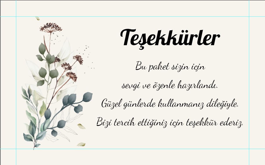 Teşekkür Kartı